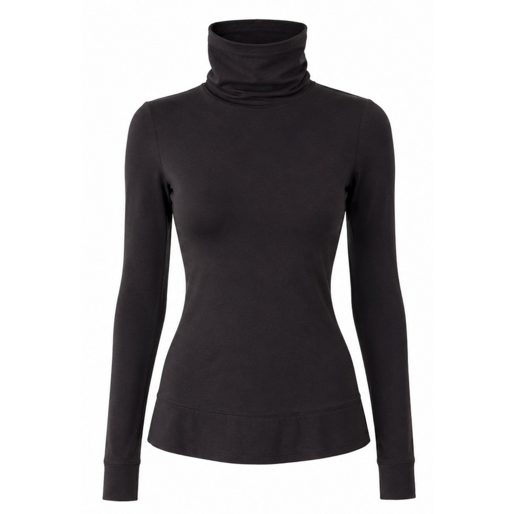 Spanx Classic Turtleneck Women Medium Bittersweet Brown Compression Top 973